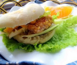 香脆燕麦猪排饼夹的做法