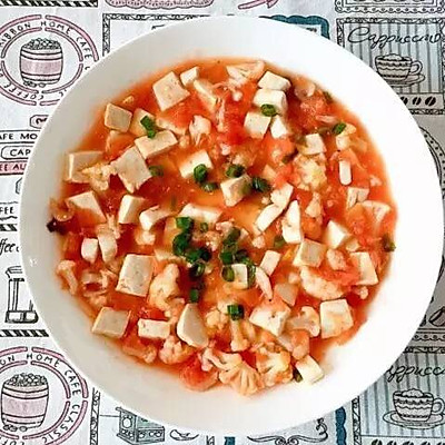 花菜番茄炖豆腐