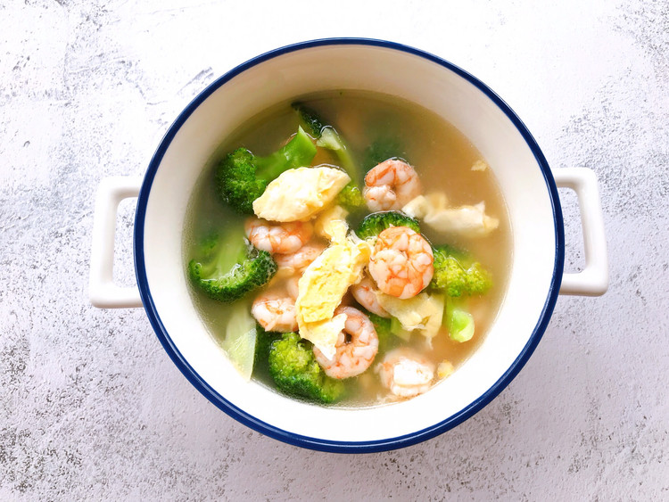 低脂高蛋白‼️汤鲜味美的西蓝花虾仁汤的做法