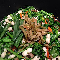温州油菜炒年糕的做法图解7