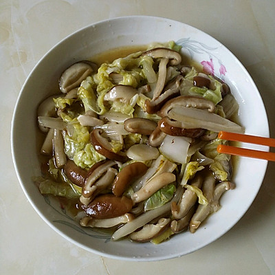 美味香菇炒白菜