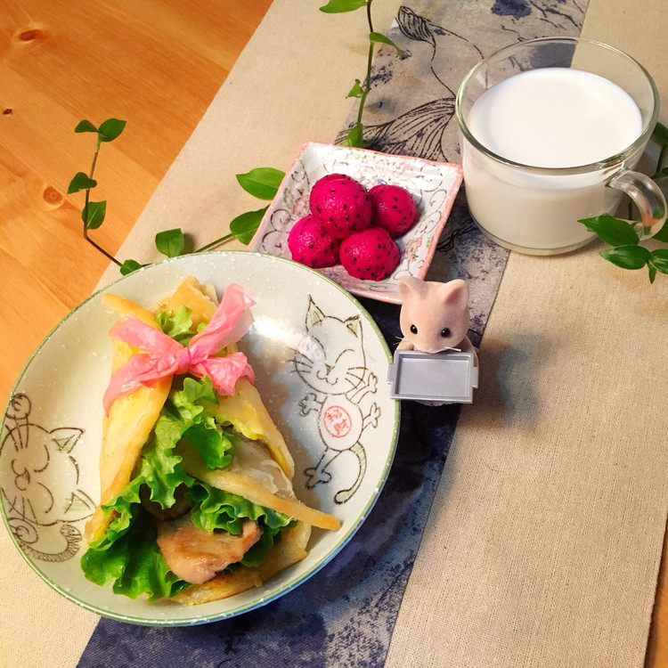 告别油腻来一套“金包翠”健康早餐吧！的做法