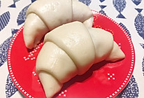 蒸出来的多彩蜜豆牛角包的做法