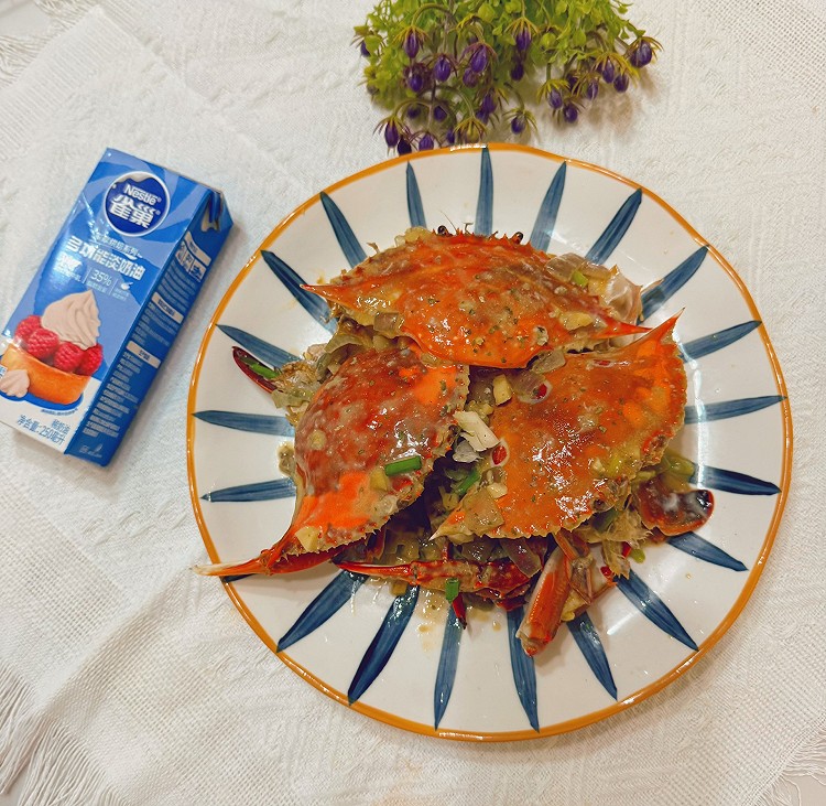 奶油焗螃蟹的做法