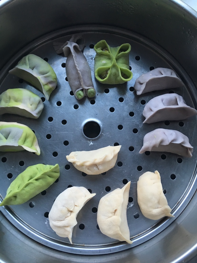 三色面三色馅的彩色饺子的做法图解6