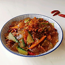 豉油辣肉炒拉皮