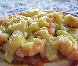 平底锅版鲜虾披萨+培根披萨+披萨酱的做法