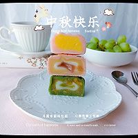 樱花奶黄冰皮月饼的做法图解22