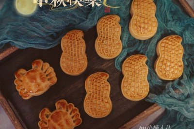 传统五仁月饼~爆款柿子花生