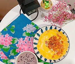 #安佳食力召集，力挺新一年#芝士火腿肠煎蛋饼的做法