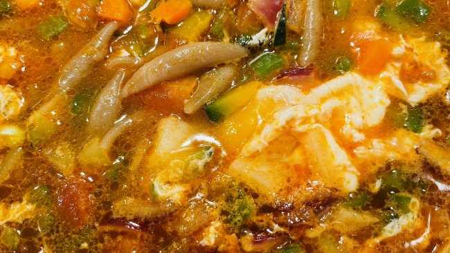 营养美味❤️时蔬酸汤莜面鱼鱼的做法