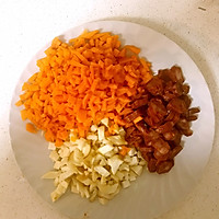 腊肠南瓜杏鲍菇焖饭的做法图解2