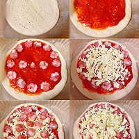 腊肠玉米芝士披萨的做法图解3