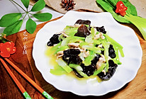 #橄榄中国味 感恩添美味#菜梗木耳炒肉丝的做法