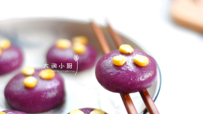 奶香紫薯玉米饼
