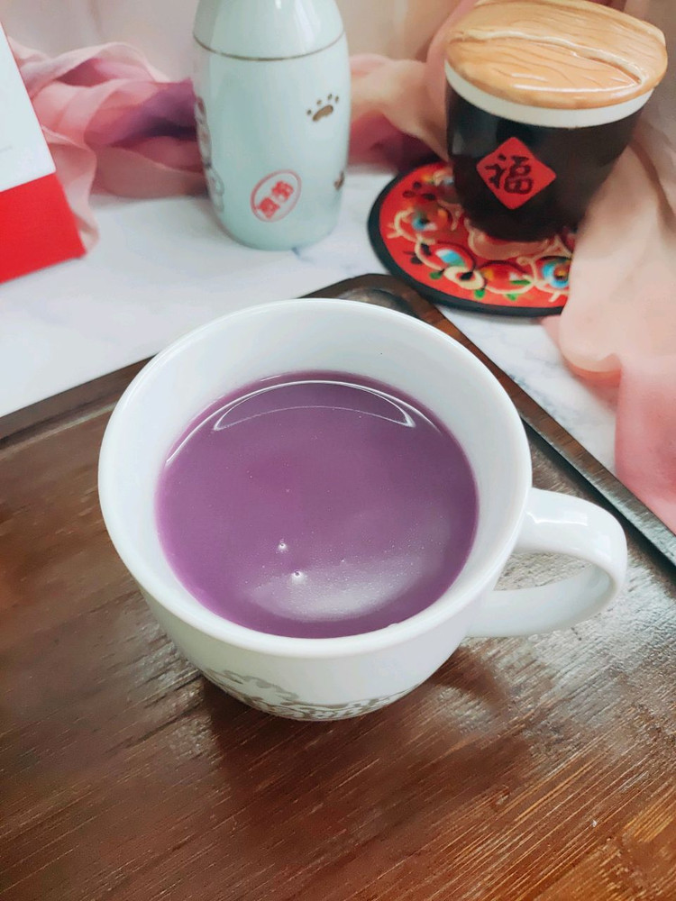 一杯养生紫薯山药燕麦羹的做法