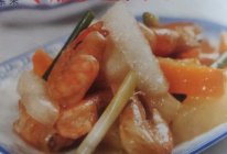 冬瓜炒基围虾的做法