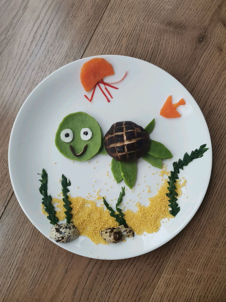 宝宝创意早餐之乌龟的做法