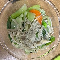减脂菜-中式沙拉：油菜金针菇版本的做法图解4