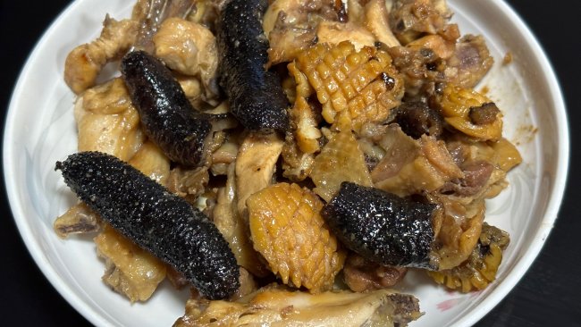 鲜鲍海参炆乡下鸡的做法