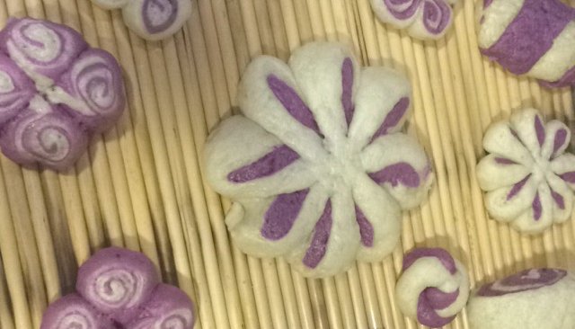 紫薯花馒头的做法