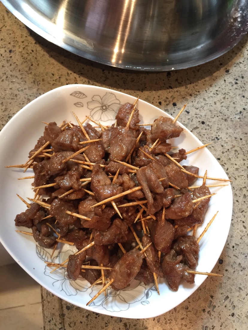孜然牙签羊肉的做法图解5