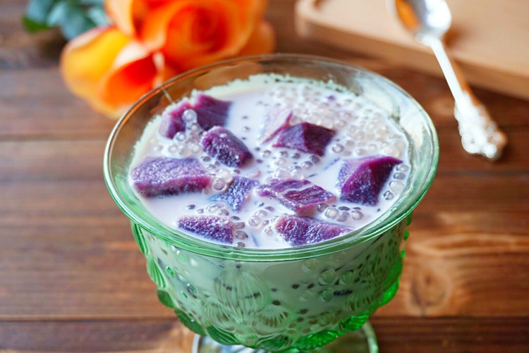 紫薯牛奶西米露的做法