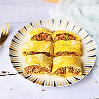 #冰箱剩余食材大改造# 快手炒饭蛋卷的做法图解10