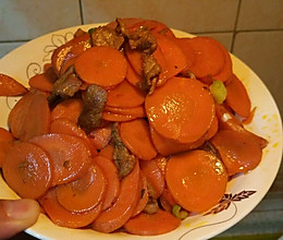 胡萝卜炒肉的做法