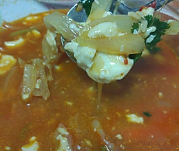 辣白菜软豆腐汤的做法