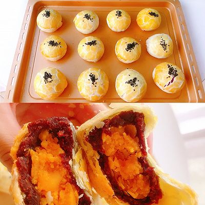 超详细❗层层分明❗酥到掉渣的蛋黄酥