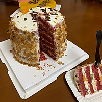 6寸双层红丝绒水果奶油夹心蛋糕的做法图解19