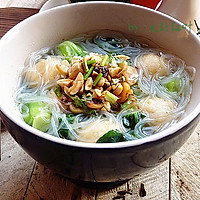 青菜鱼蛋粉的做法图解9