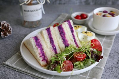 紫薯泥三明治