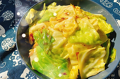 腊肉炒包菜