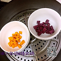 宝宝南瓜紫薯玉米羹的做法图解2