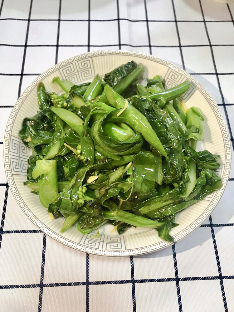 姜丝炒芥蓝的做法