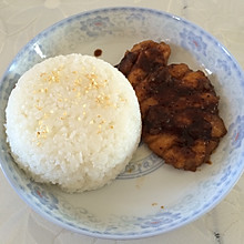 快手黑椒鸡排饭