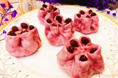 宝宝辅食食谱    蜜豆小花糕