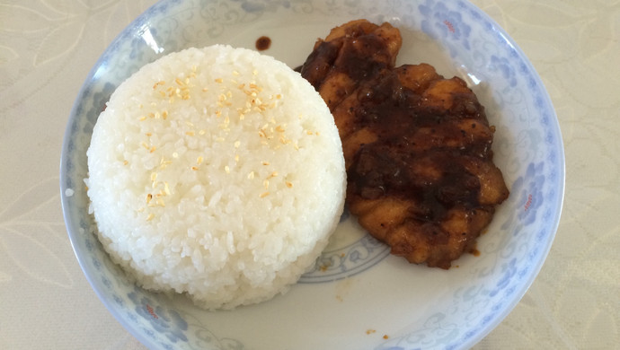 快手黑椒鸡排饭