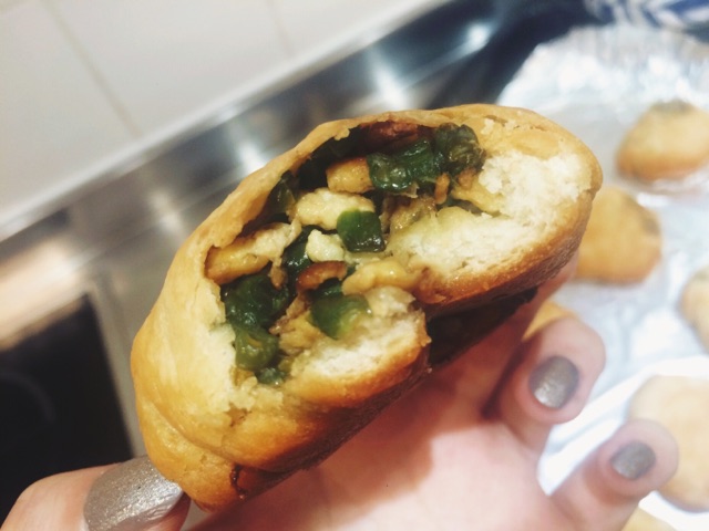 豆角鸡蛋馅饼