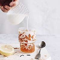 夏日消暑|柠檬红茶冻撞奶DIY低卡饮品的做法图解6