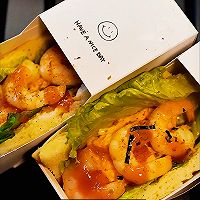 虾仁滑蛋BOX盒三明治：露营美食的做法图解3