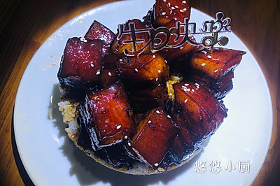 网红红烧肉蛋糕