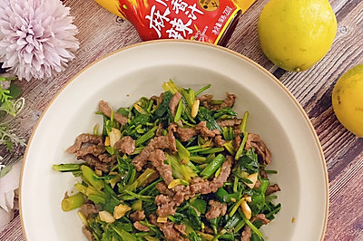 香菜炒牛肉