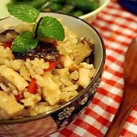 香菇鸡肉焖饭#花家味道#的做法图解7