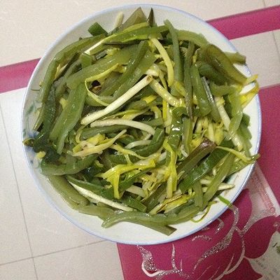 海白菜炒韭黄