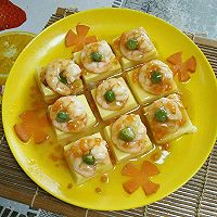 鸡蛋豆腐酿虾球的做法图解7