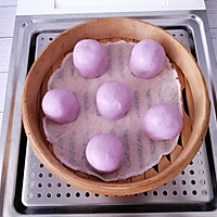 紫薯粘豆沙包的做法图解6