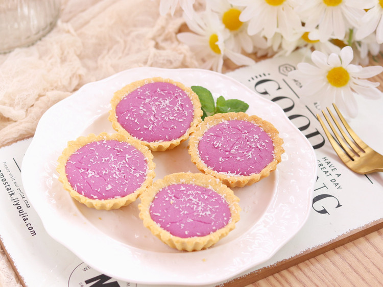 高颜值甜品紫薯流心芝士挞的做法
